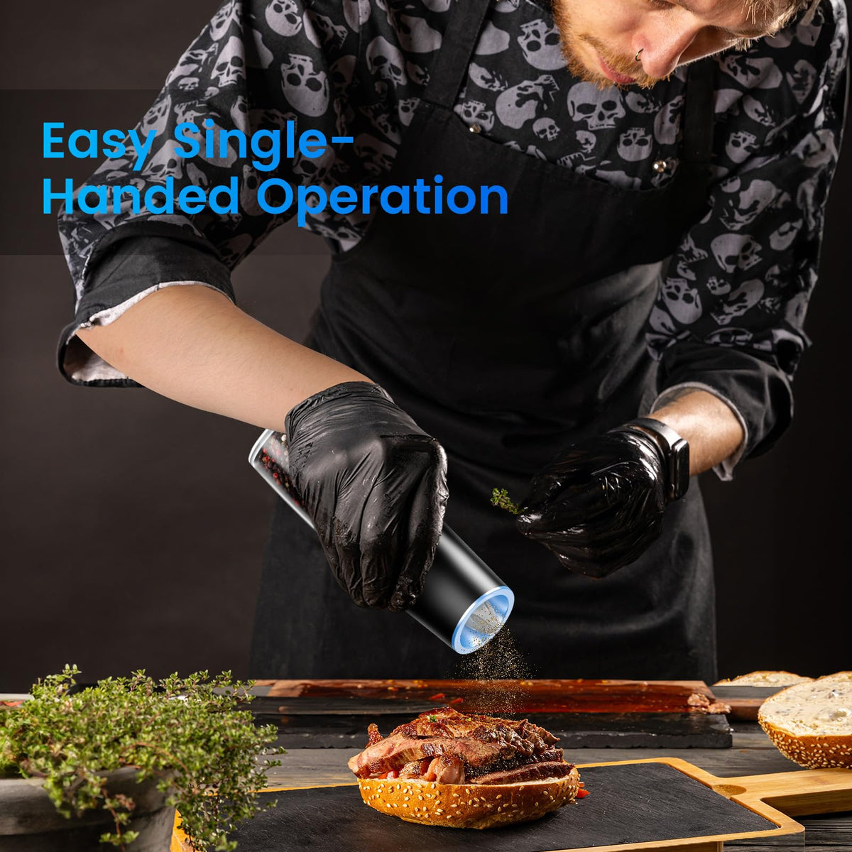 MealHelper Rechargeable Gravity Electric Salt and Pepper - MealHelper Official Imagery - 8