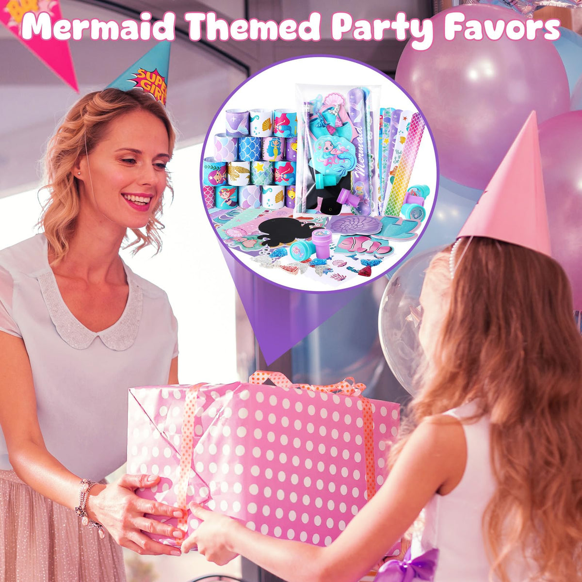 BenLouis 240Pcs Mermaid Stationery Set Party Favors for Kids - BenLouis Official Imagery - 6