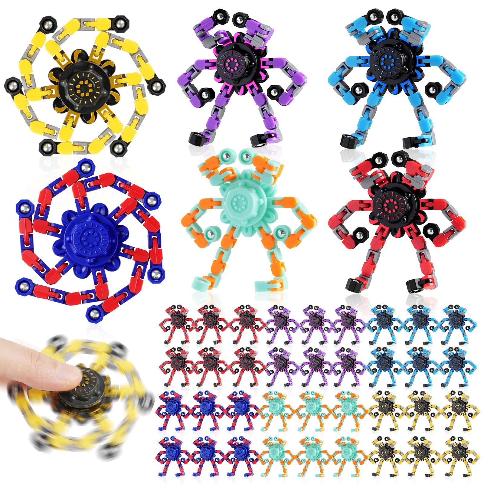 FGYLYOX 12PCS Transformable Fidget Spinners for Kids Adults,Defor - FGYLYOX Official Product View 10