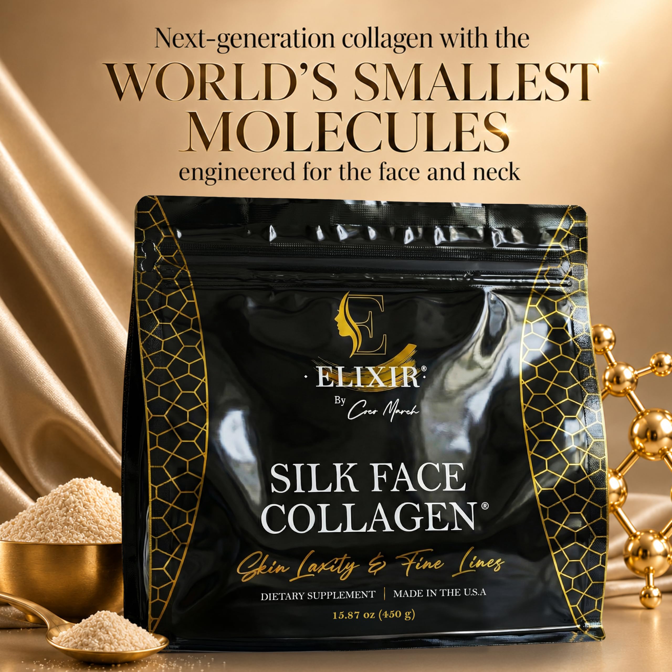 Elixir by Coc March Silk Face Collagen Peptides Powder for - Elixir by Cocó March Official Imagery - 5