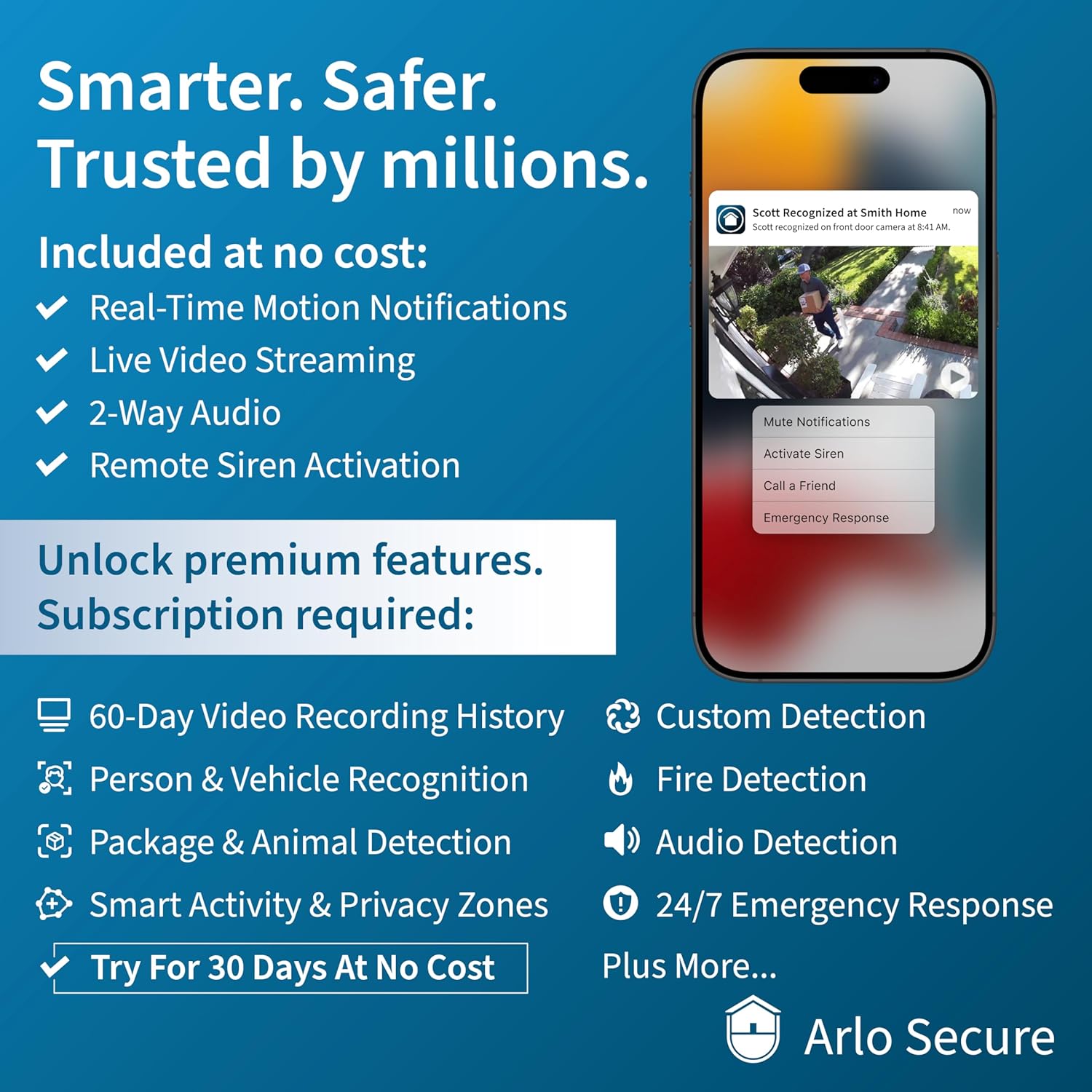 Elefair Arlo Essential 2nd Gen indoor security camera with HD video, pet and baby monitoring capabilities.