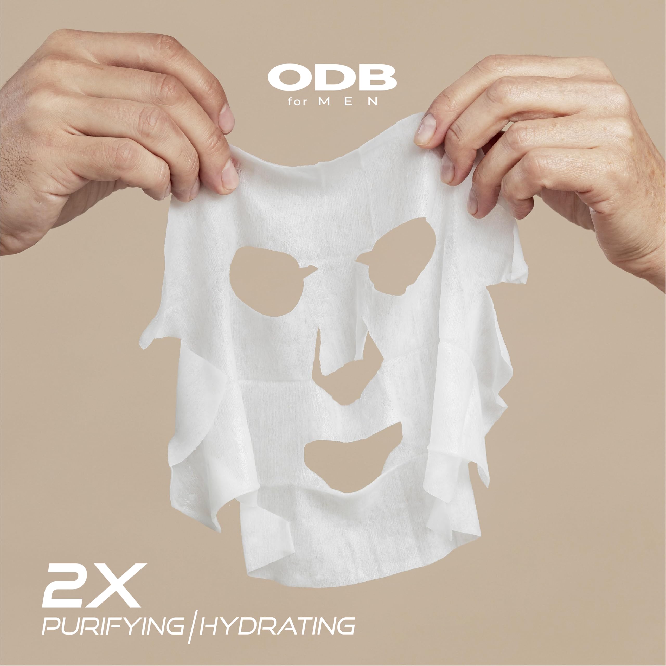 ODB Men Face Sheet Mask, Green Tea &amp; Centella - ORIGINAL DERMA BEAUTY