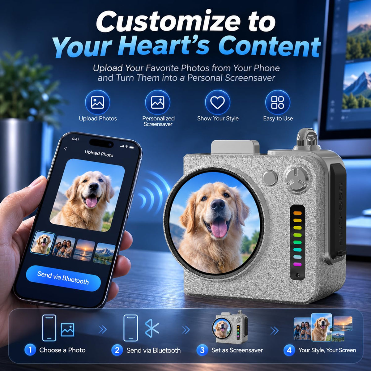 WARMLIFE Portable All in One Bluetooth Speaker with - WARMLIFE Official Imagery - 4