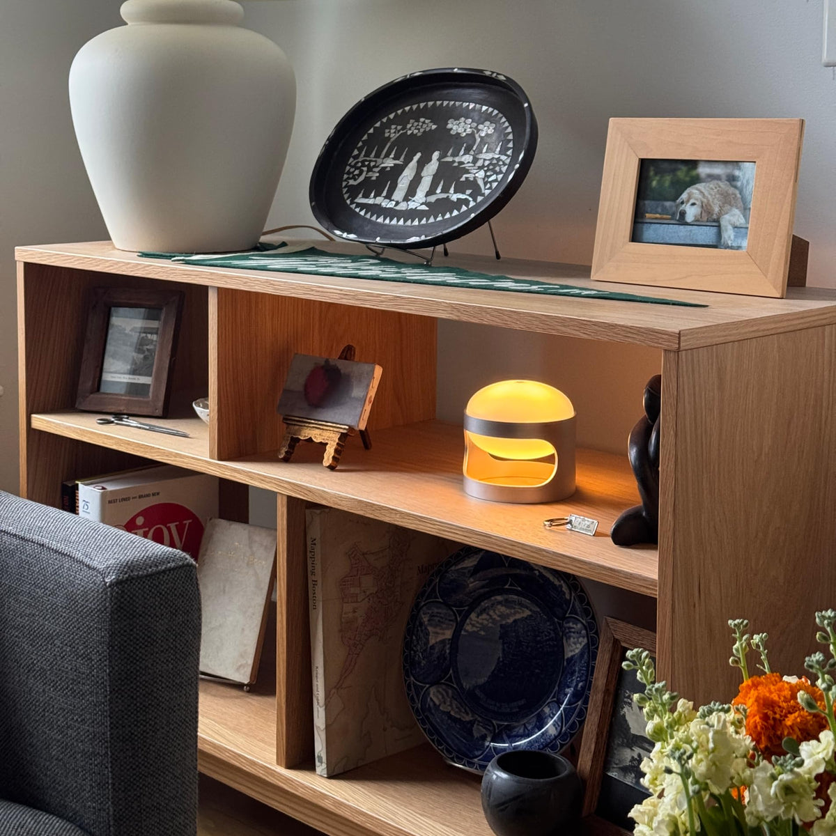 Mini Rechargeable Mid Century Modern Lamp USB Bedside Light - Lotus Atelier Official Imagery - 3