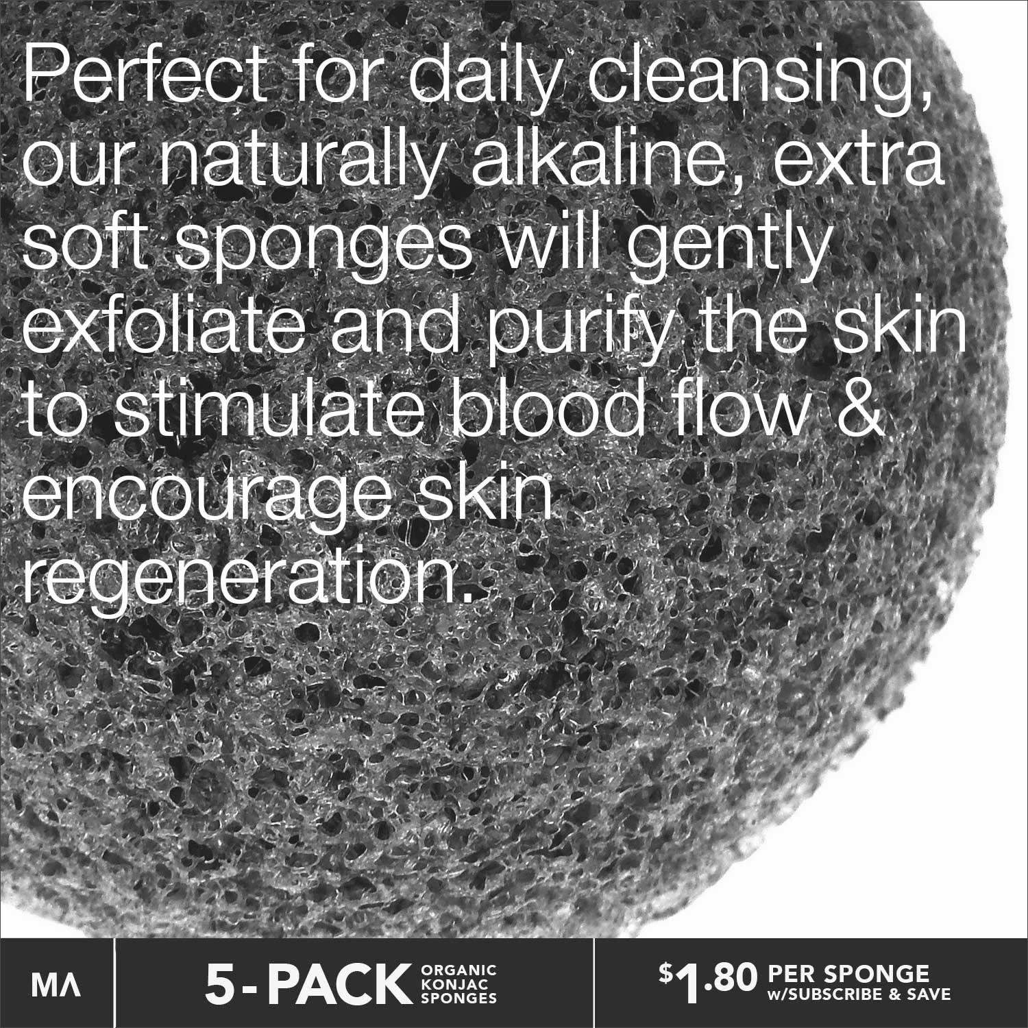 Minamul Konjac Exfoliating Organic Facial Sponge Set, Gentle daily face scrub - - MINAMUL Official Product View 7