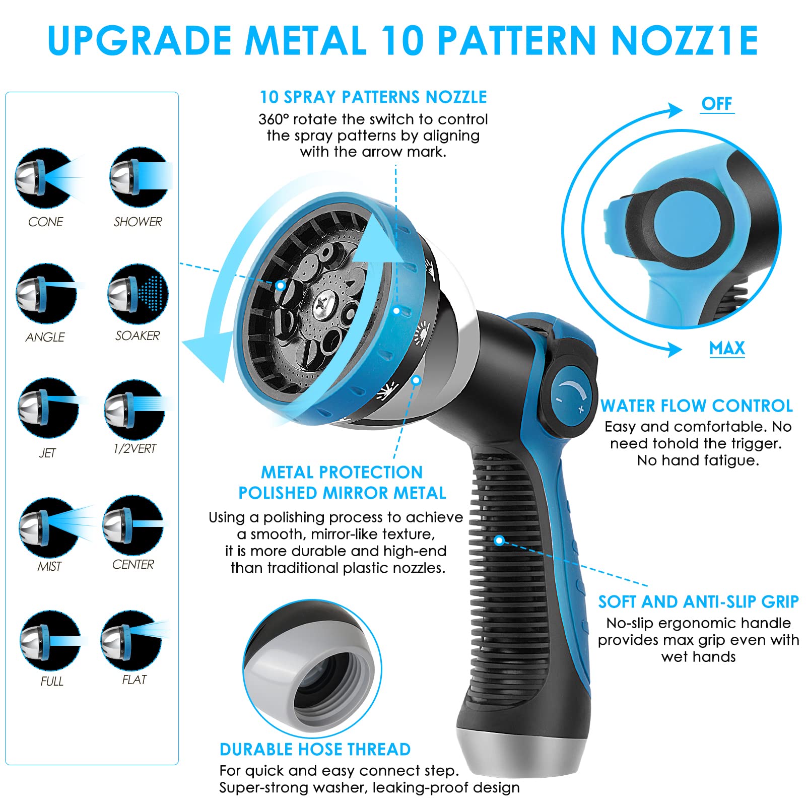 KETTOYA Non-Expanding Garden Hose 100 ft, Kink Free Flexible Wate - KETTOYA Official Product View 8