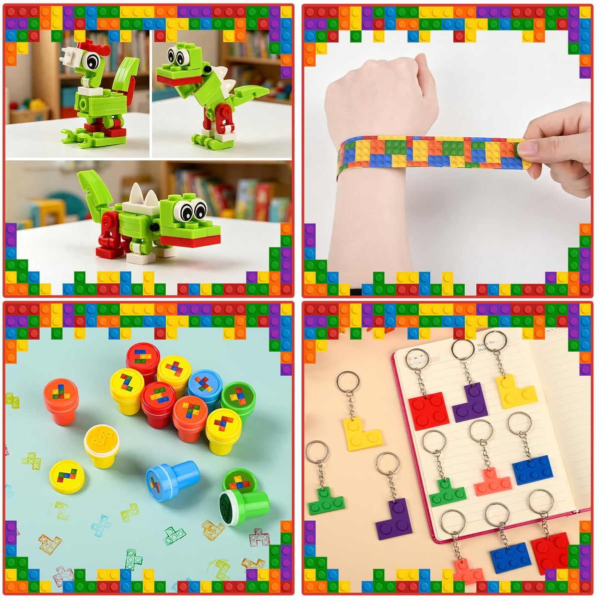 84 Pcs Building Blocks Party Favors Birthday Goodie Bags - Yazetto Official Imagery - 6