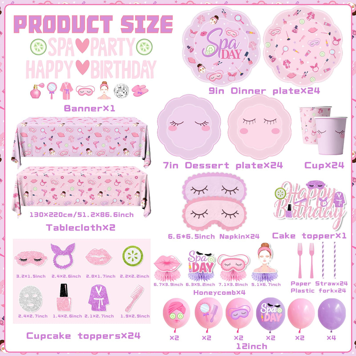 Spa Party Supplies for Girls - MUXJEQA Official Imagery - 5