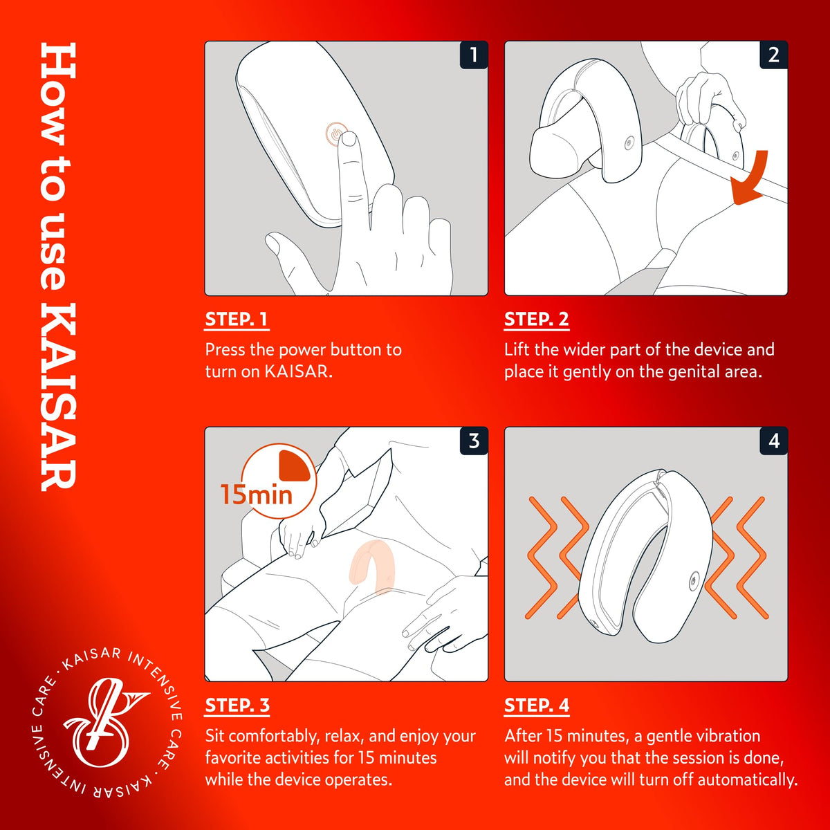 Portable Wireless Infrared Red Light Therapy Device for Male - KAISAR Official Imagery - 7