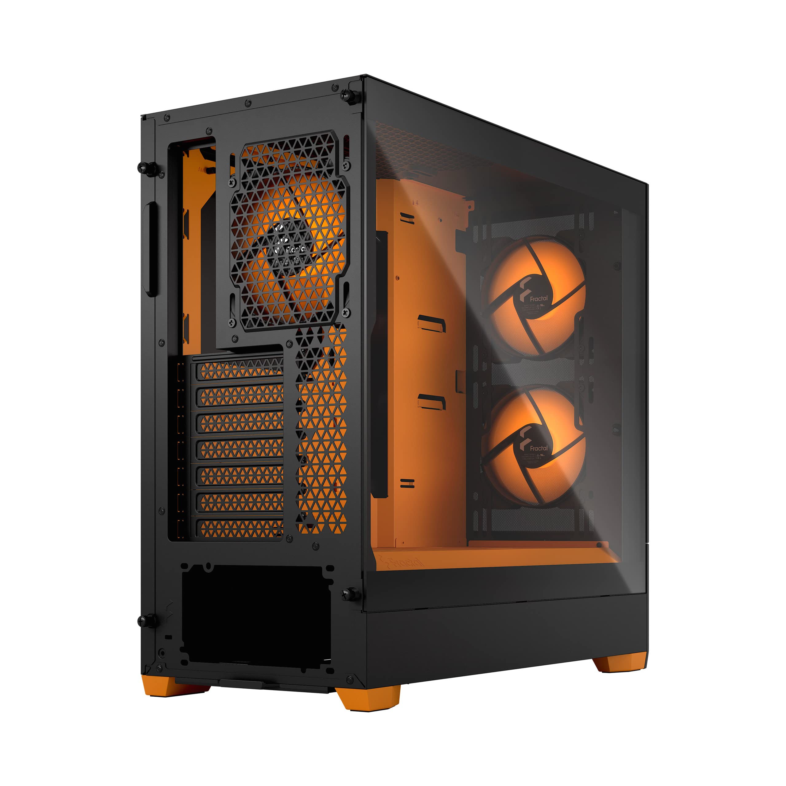 Fractal Design Pop Air RGB Orange Core Tempered Glass Clear Tint