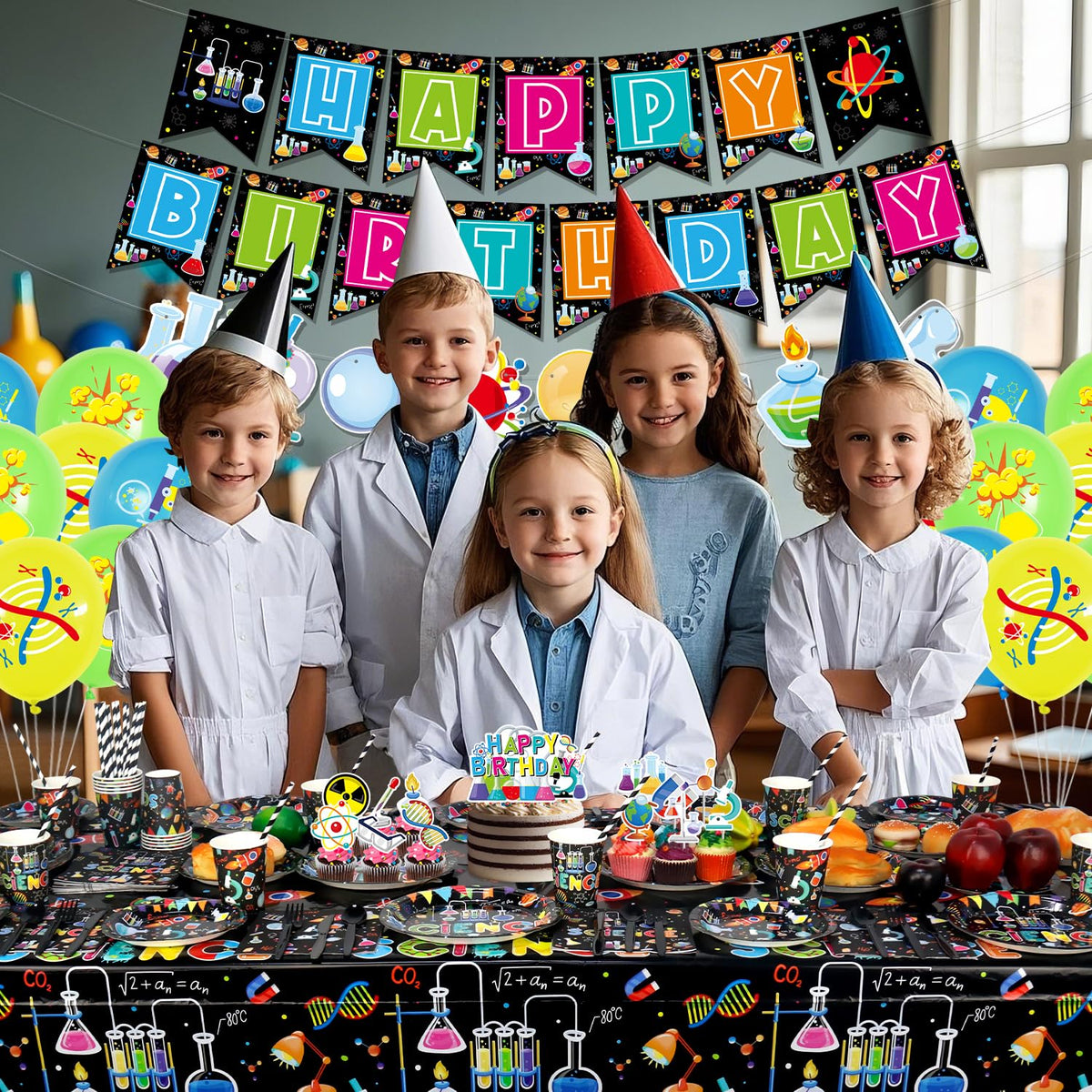 Science Party Supplies Includes Happy Birthday Banners - Ywediim Official Imagery - 8