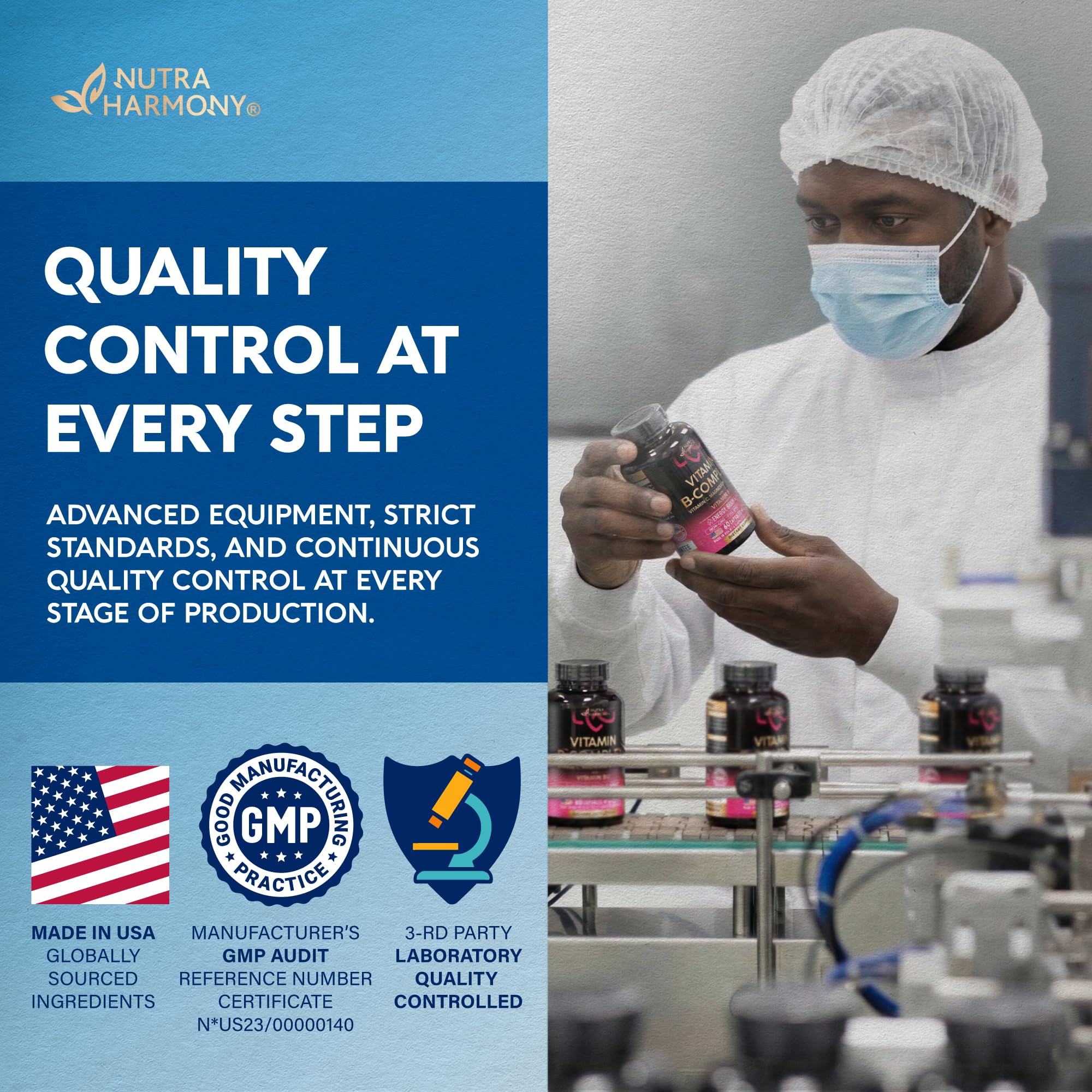 USDA Organic Vitamin B Complex 20000mcg - NUTRAHARMONY Official Imagery - 8