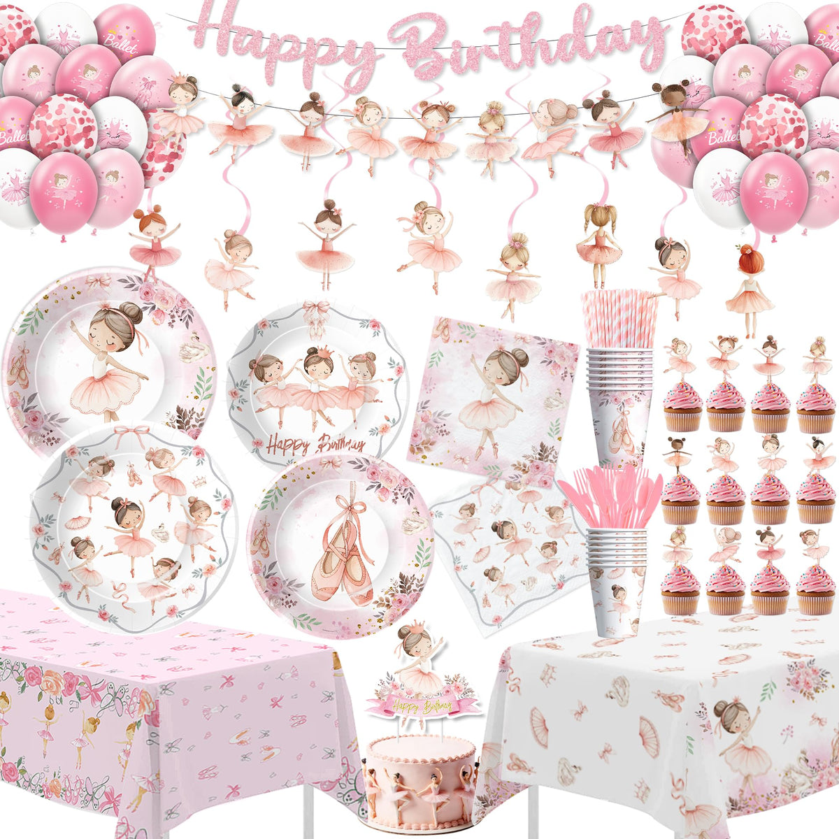 Srua Don Ballerina Birthday Party Decorations Girl Pink - Srua Don Official Imagery - 1
