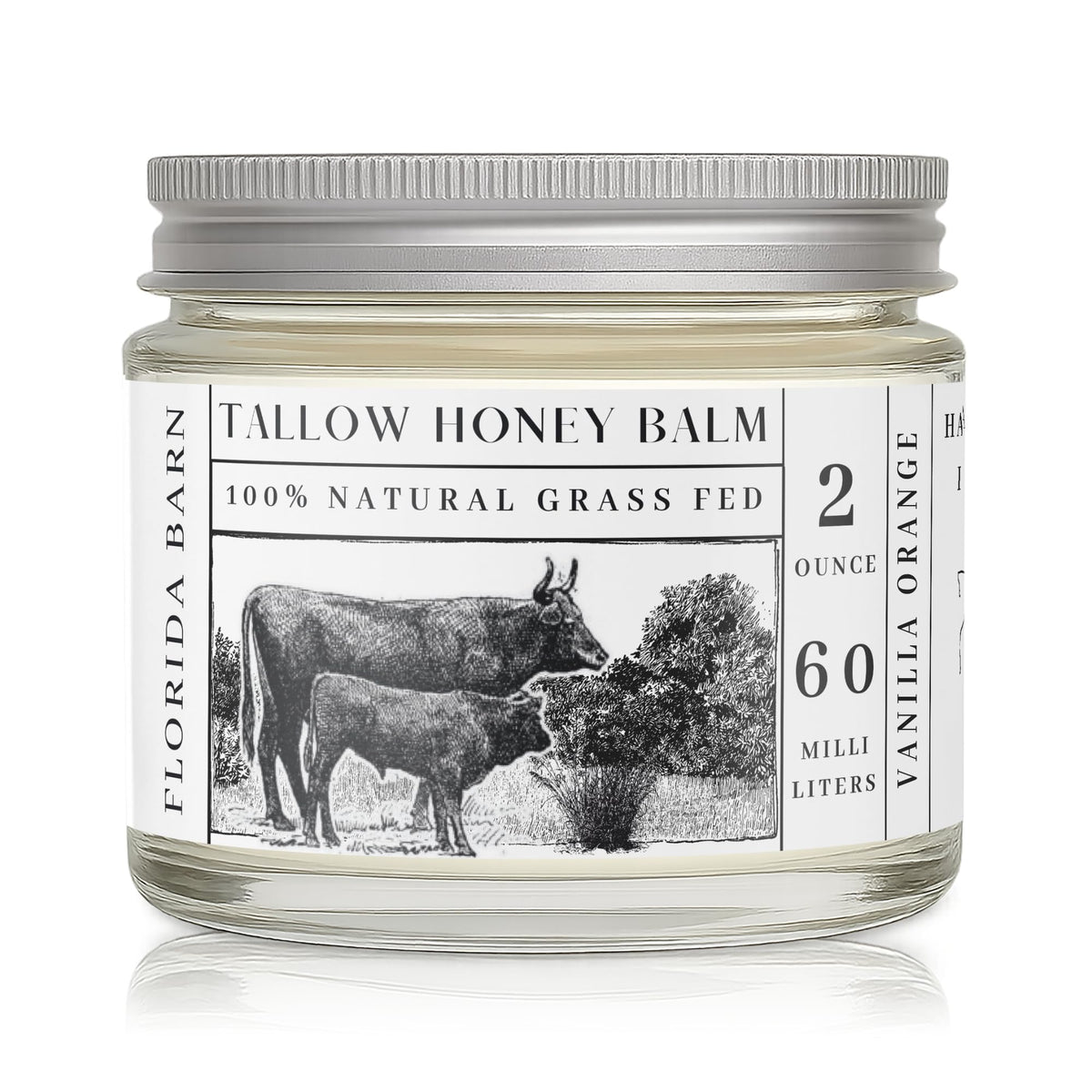Tallow Honey Balm 2 oz Organic Raw Honey Castor Oil Grass - Florida Barn Official Imagery - 8