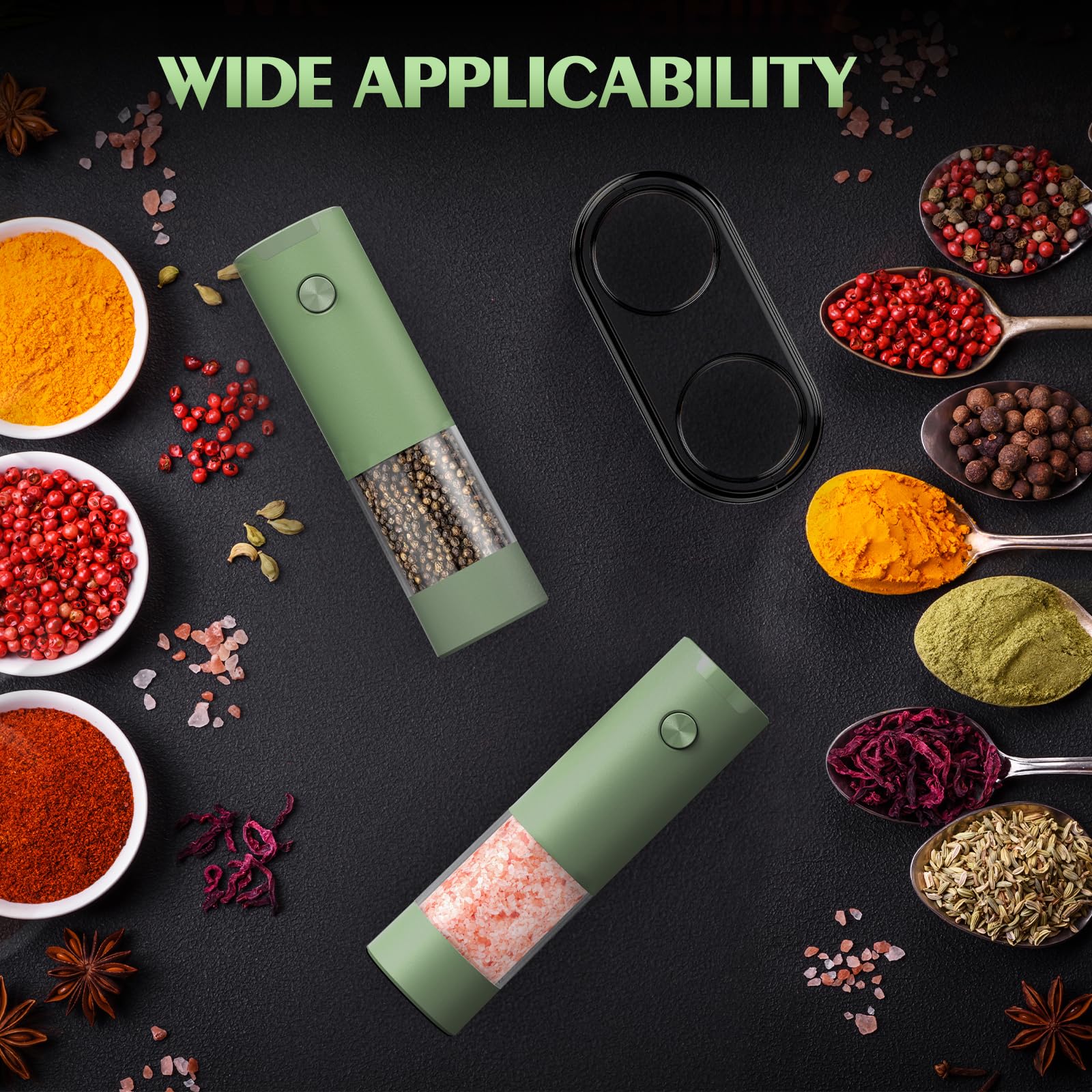 ioion Salt and Pepper Grinder Set Mom Gifts, Electric Automatic G - ioion Official Product View 2
