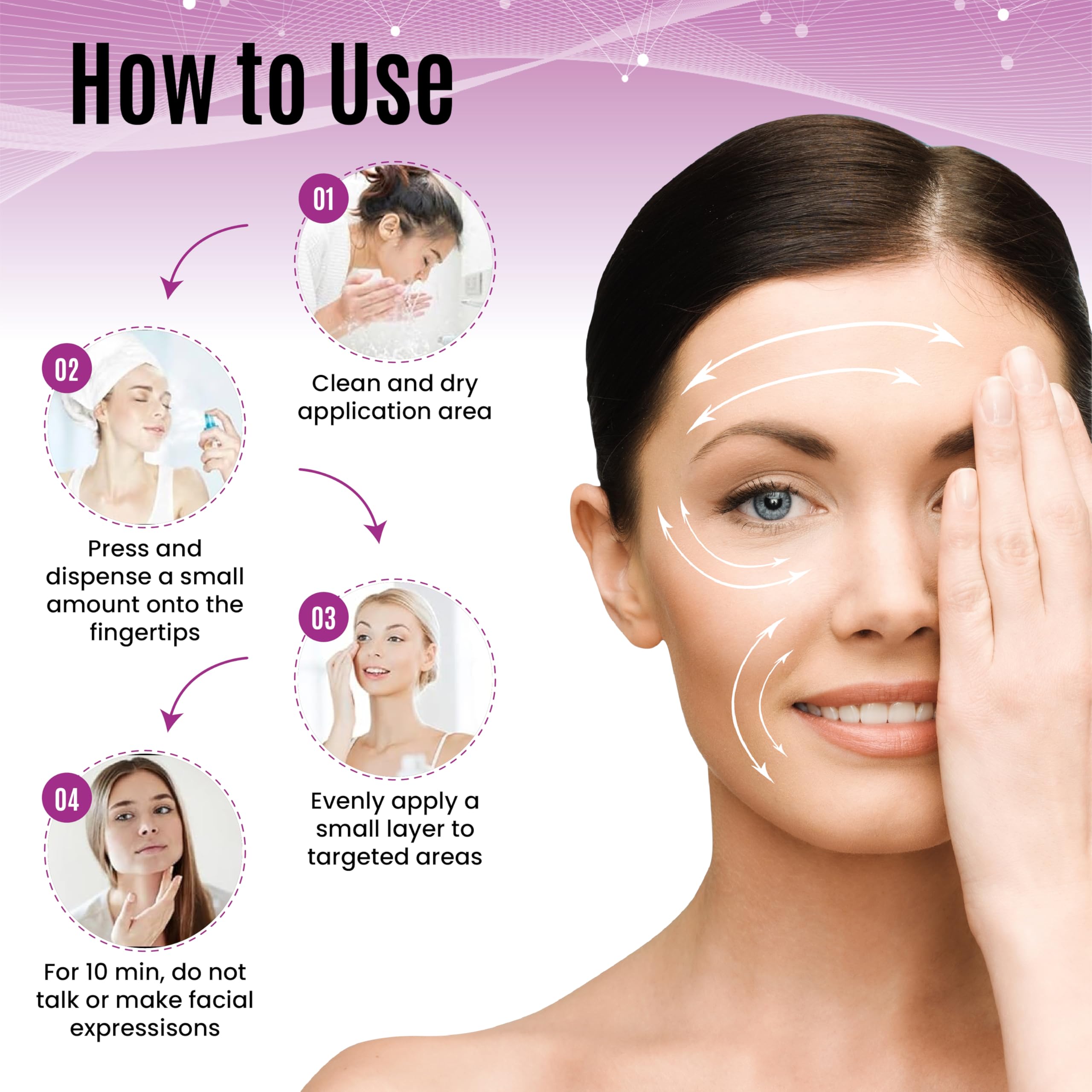 DERMAXGEN 60 Second Instant Wrinkle Corrector Pure Organic + Peptide Complex, - DERMAXGEN Official Product View 4