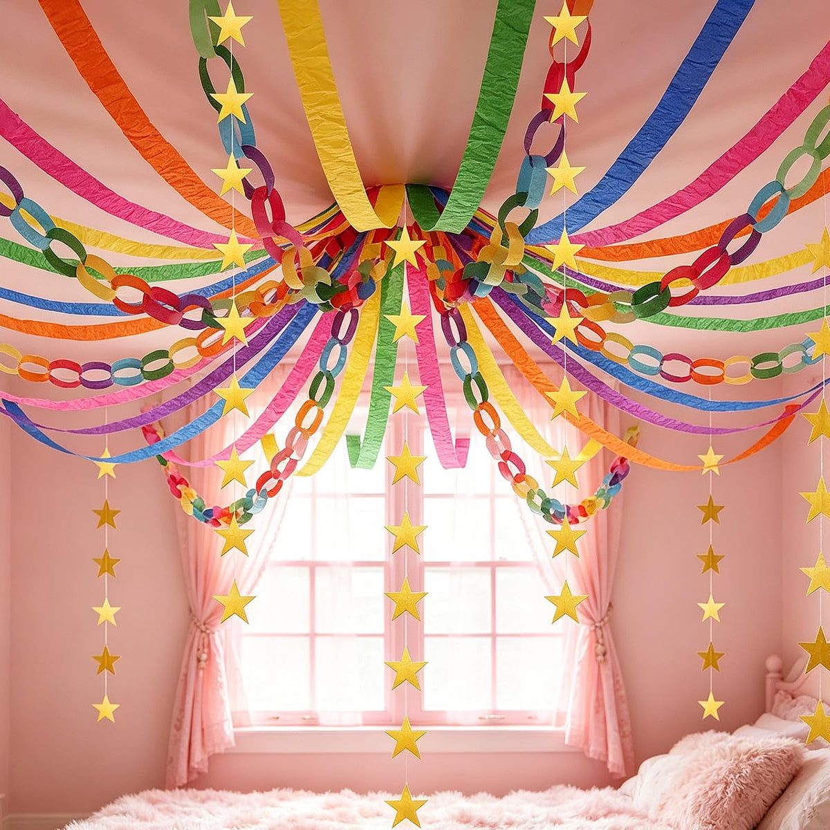 800Pcs Paper Party Decoration Kit 8 Colors Paper Chain - Irosiy Official Imagery - 4