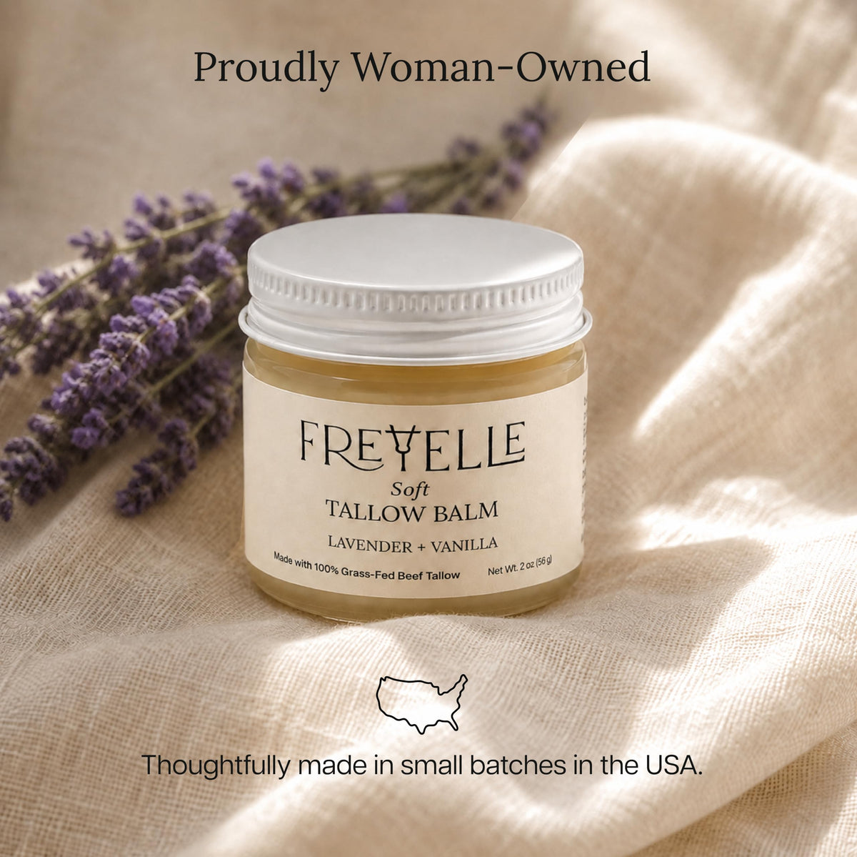 100 Grass Fed Beef Tallow for Skin Face - FREYELLE Official Imagery - 8