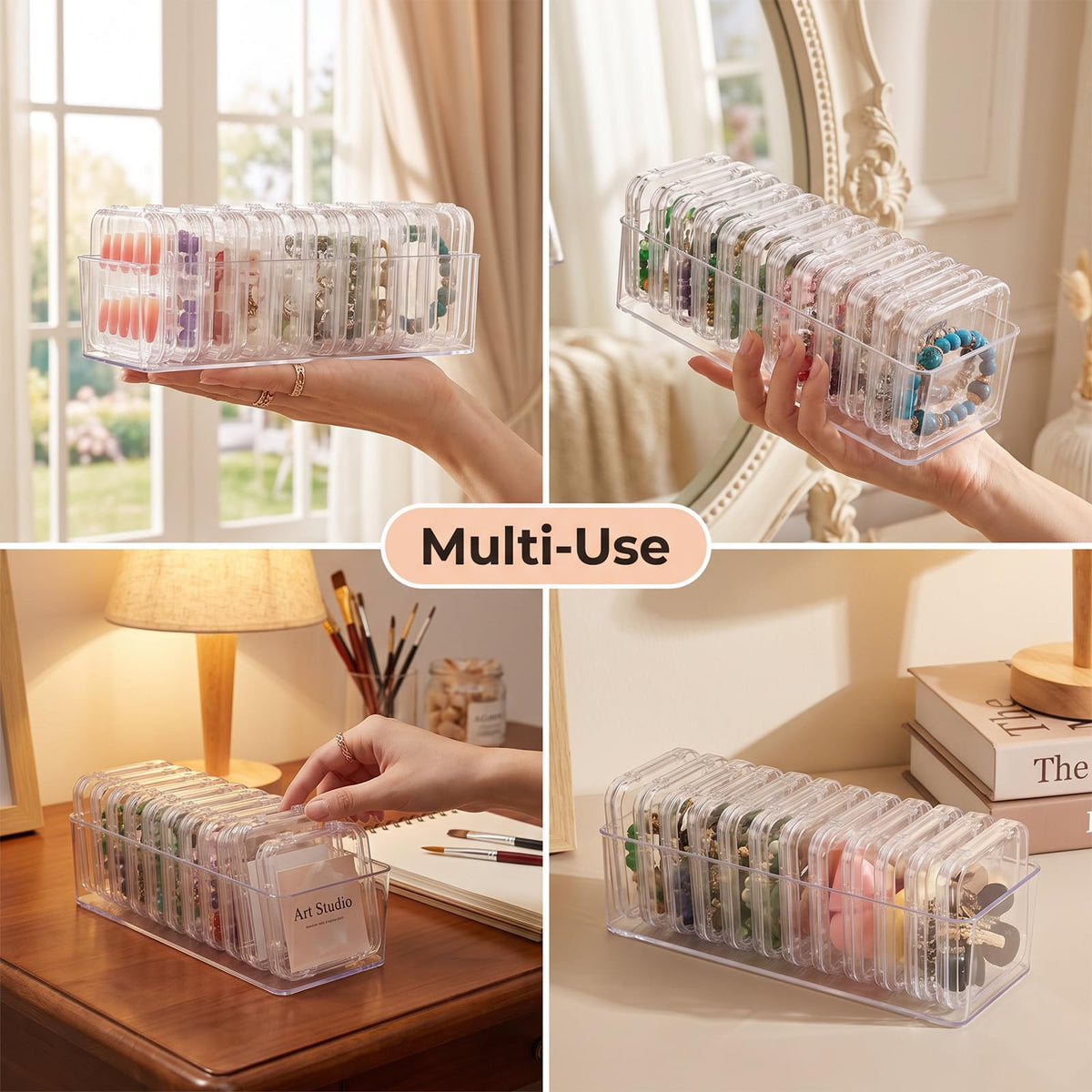 26 Pcs Acrylic Jewelry Box Bracelet Organizer 2 Long Cases - Nodaaiie Official Imagery - 8