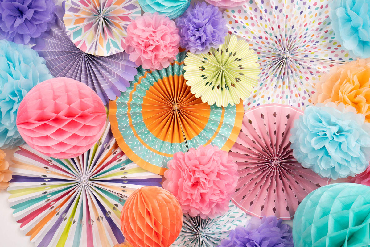 PapaKit 26pc Deluxe Large Multicolor Party Decoration Set - PapaKit Official Imagery - 3
