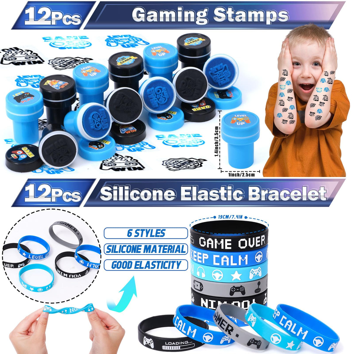 84Pcs Video Game Party Favors Birthday Supplies Kids Boys - Mishopy Official Imagery - 5