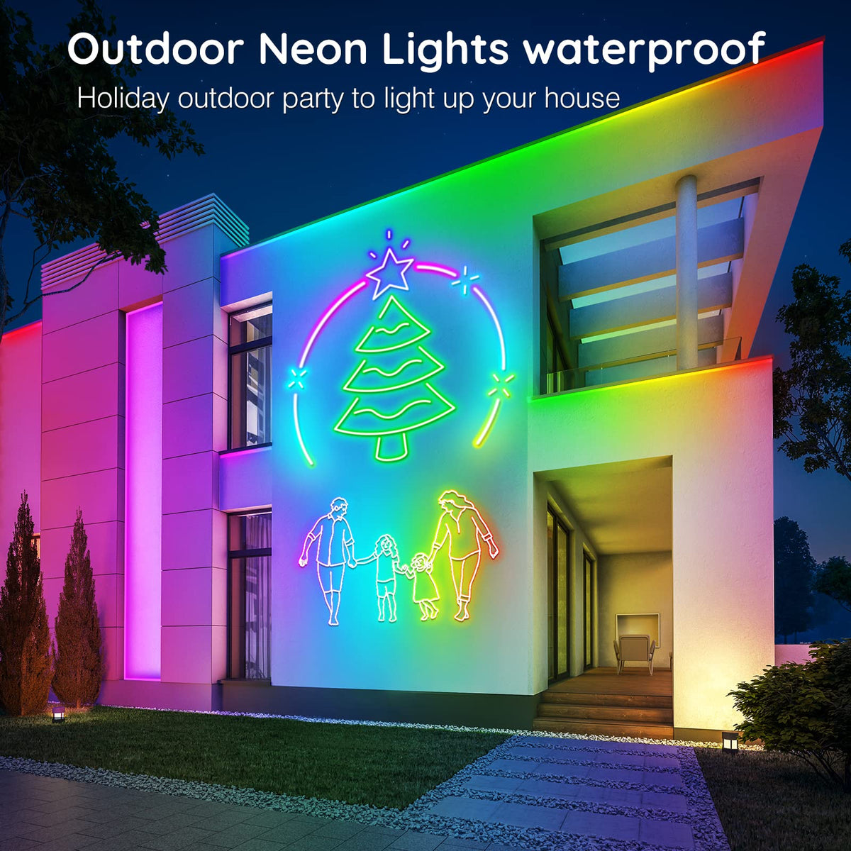 32 8Ft Neon Rope Lights Flexible Led Rope Lights Control - AILBTON Official Imagery - 7