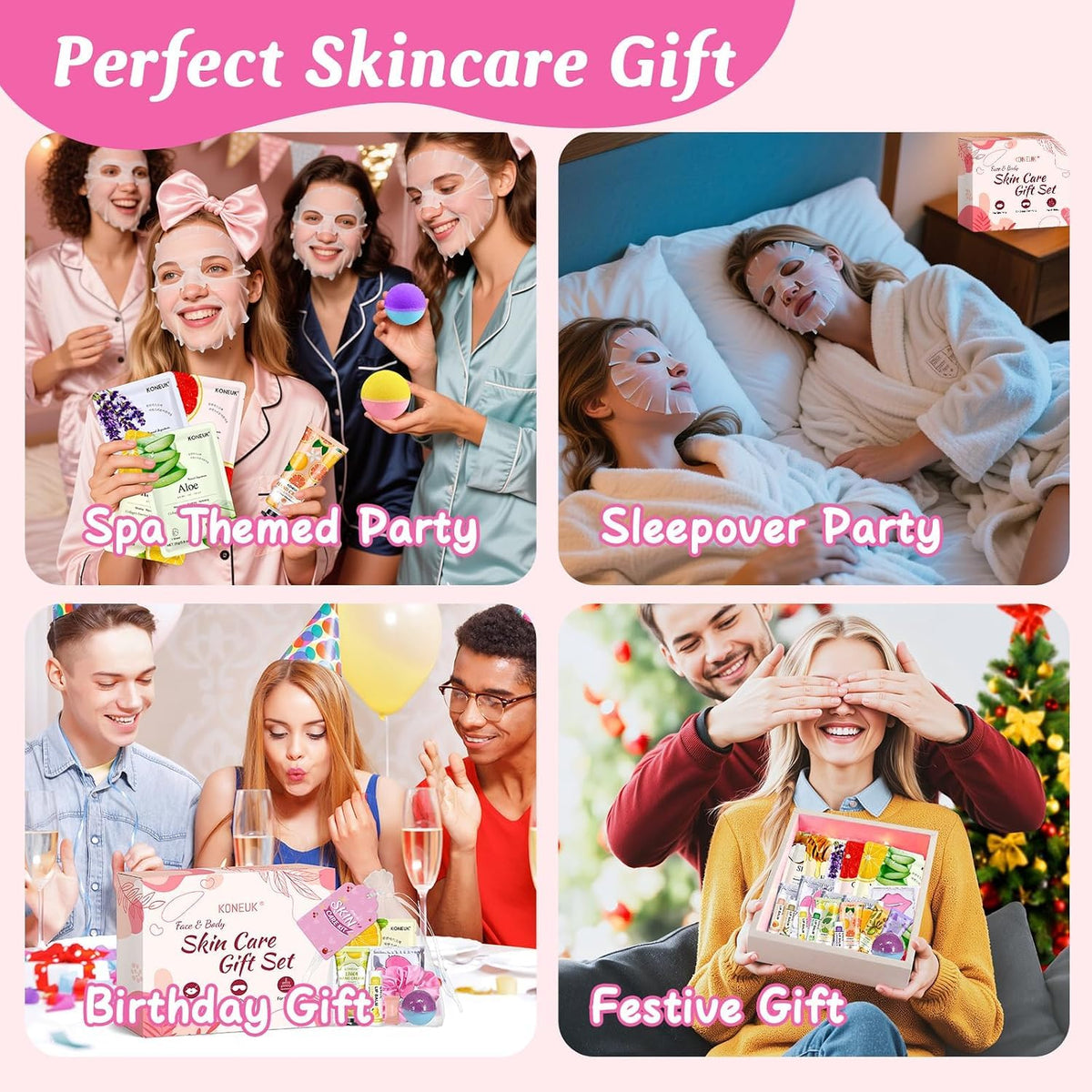 60PCS Spa Party Supplies for Girls Sleepover Party Supplies - KONEUK Official Imagery - 7