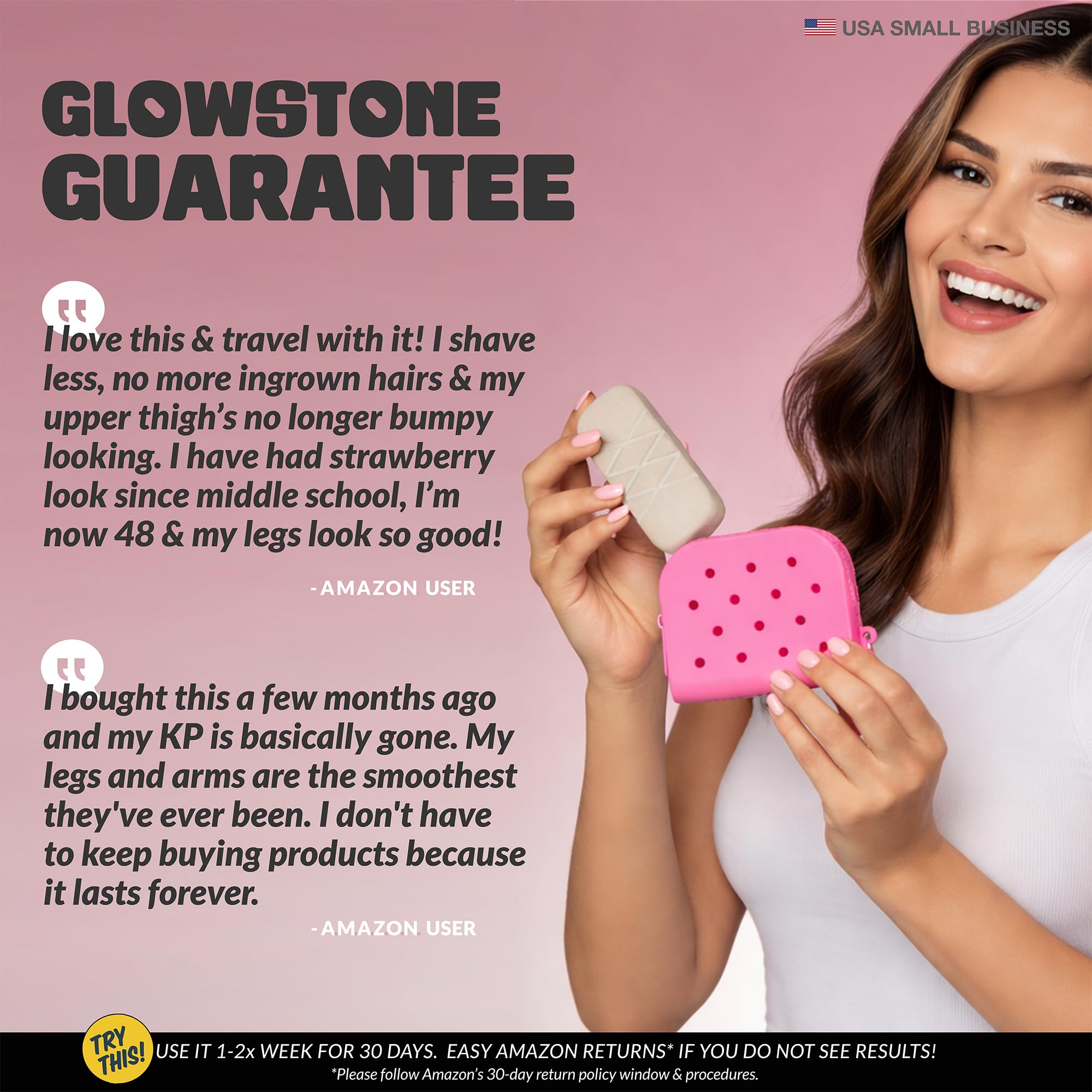 GLOWSTONE - GET EVEN LEG SCRUB GET EVEN LEG SCRUB - Stone Body Scrubber & Leg - GLOWSTONE - GET EVEN LEG SCRUB Official Product View 5