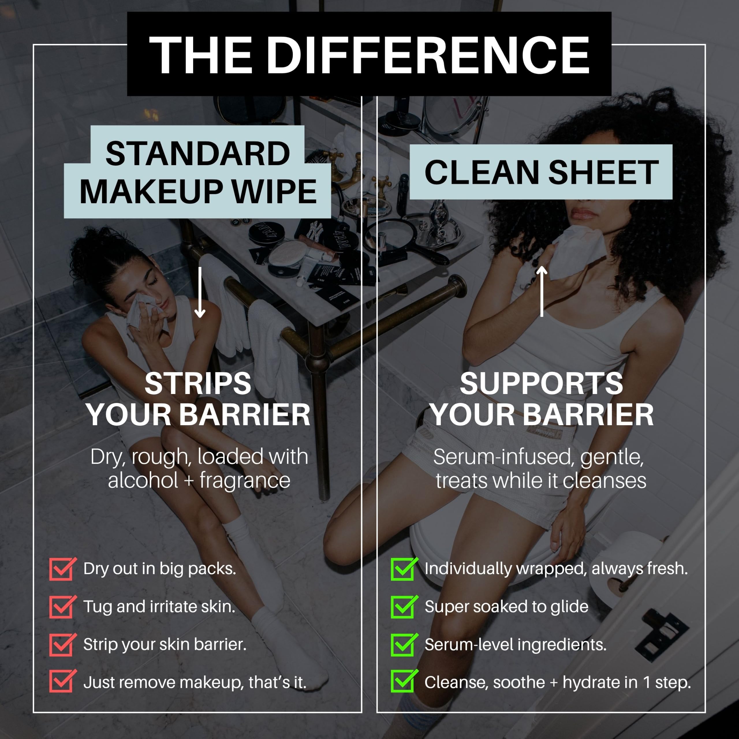 4AM Clean Sheets Hydrating Micellar Skincare Wipes for Face, No - 4AM