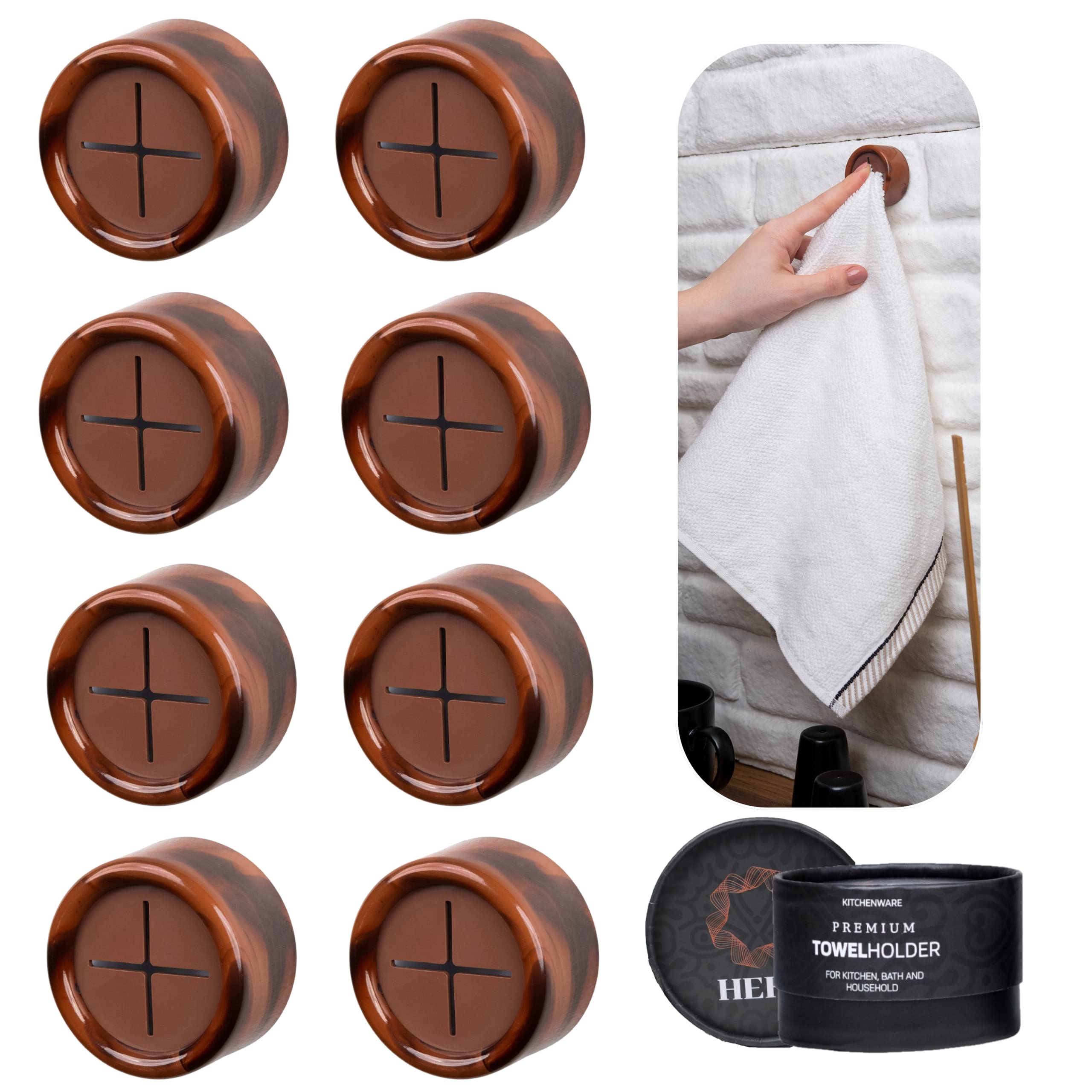HEFA Towel Hooks, Towel Holder, Dish Towel Holder, Kitchen Organizatio - View 7