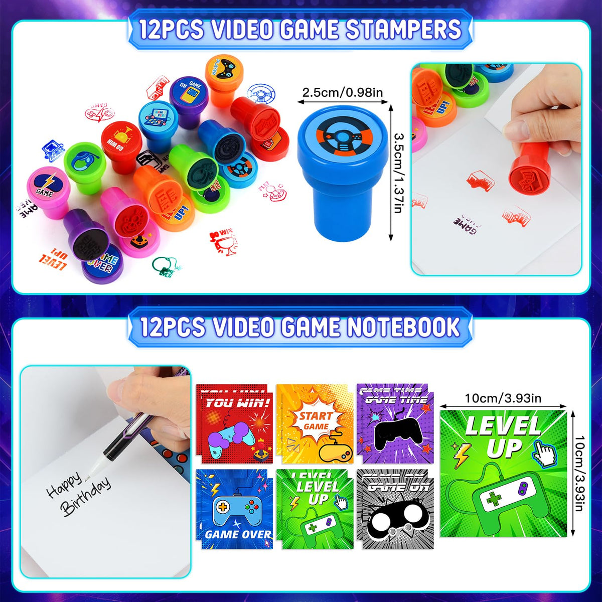 Video Game Party Favors for Kids 158 PCS Gamer Birthday - KISPATTI Official Imagery - 8