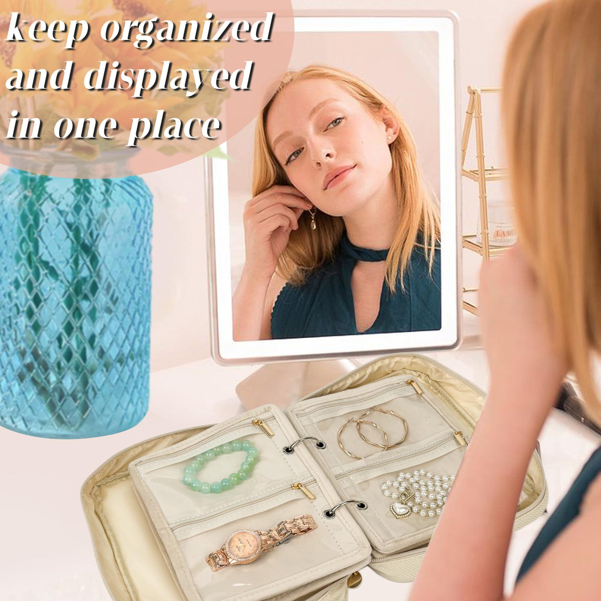 Travel Jewelry Organizer Case Jewelry Bags for Traveling - LingLingo Official Imagery - 3