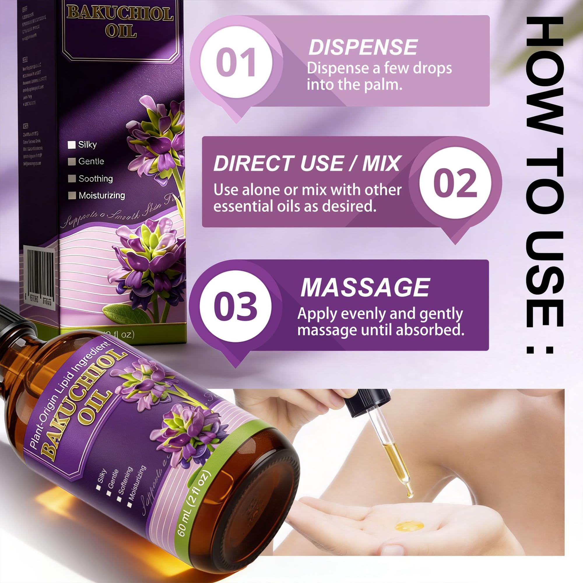 Bakuchiol Oil Organic Cold Pressed for Face, Retinol Alternative Anti Aging - Generic Official Product View 9