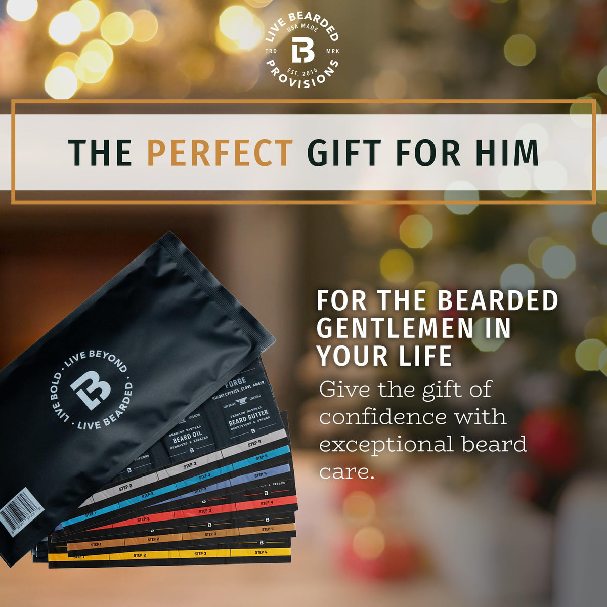 LIVE BEARDED Beard Oil and Butter Grooming Kit Sample Pack - Live Bearded Official Imagery - 6