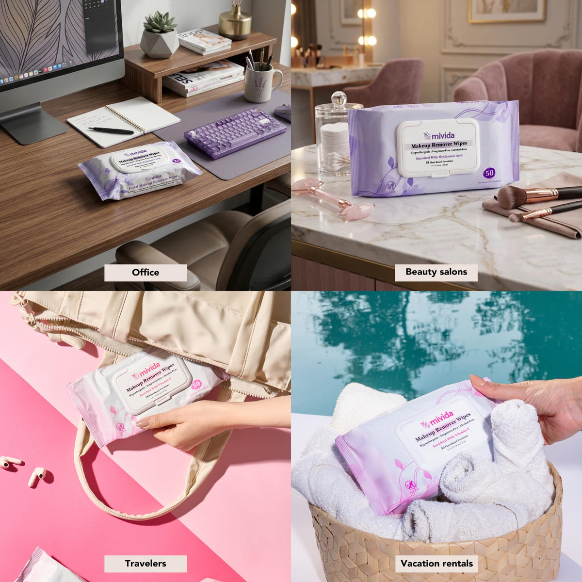 mivida Hypoallergenic makeup wipes - mivida Official Imagery - 6