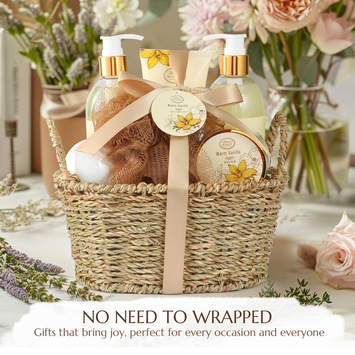 Bath and Body Warm Vanilla Sugar Gift Set 7pcs Gift Basket - ArioseMonde Official Imagery - 3