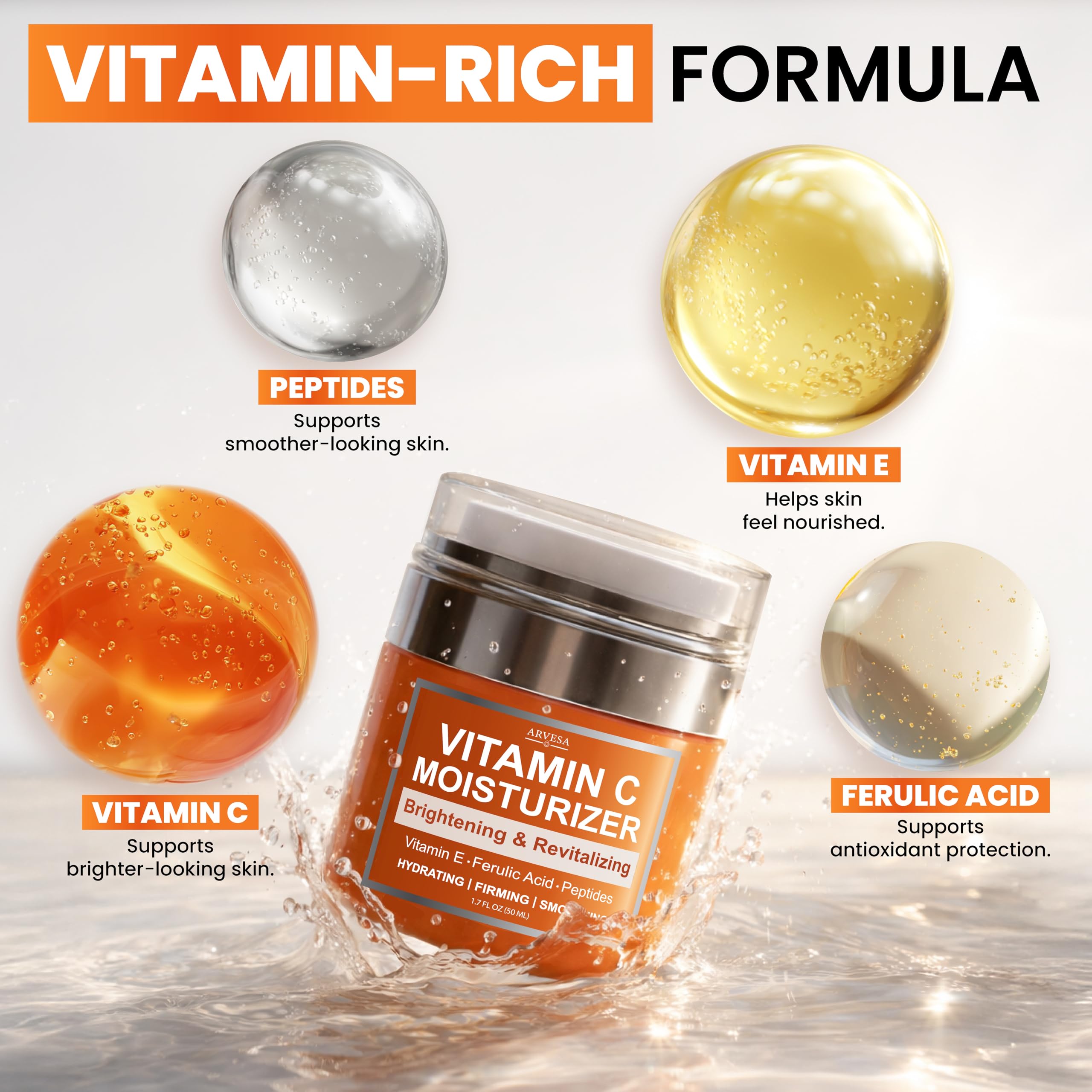 Vitamin C Moisturizer for Face - Arvesa