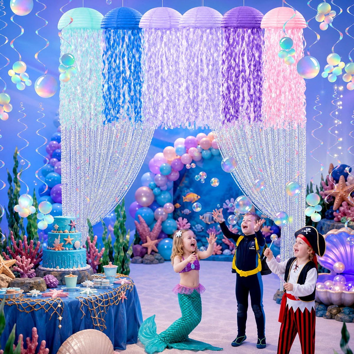 Soulchen 20 Pcs Jellyfish Lantern with Curtain Bubble - Soulchen Official Imagery - 8