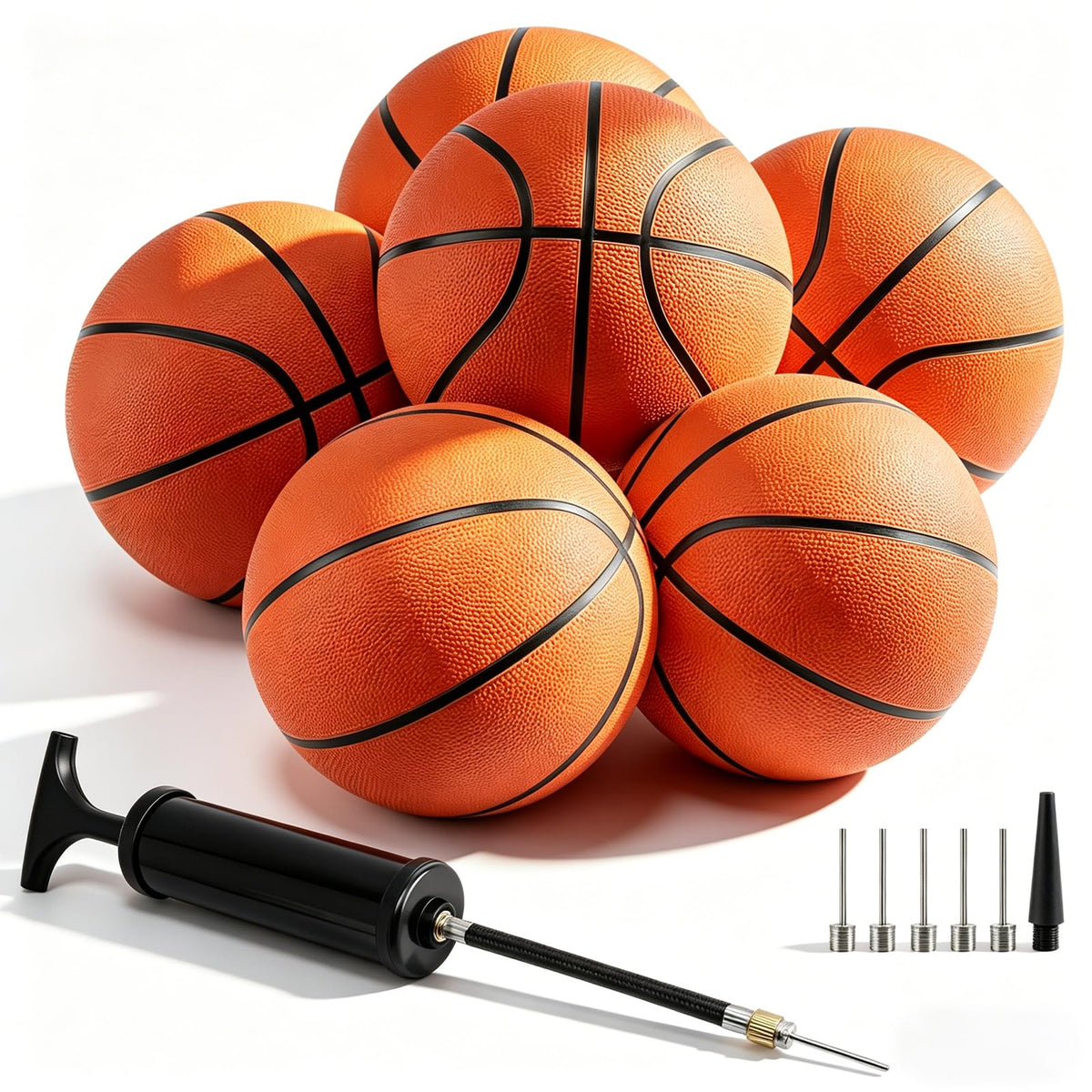 6 Pack Bulk Basketballs Official Outdoor Indoor for Men - SIKEMAY Official Imagery - 1