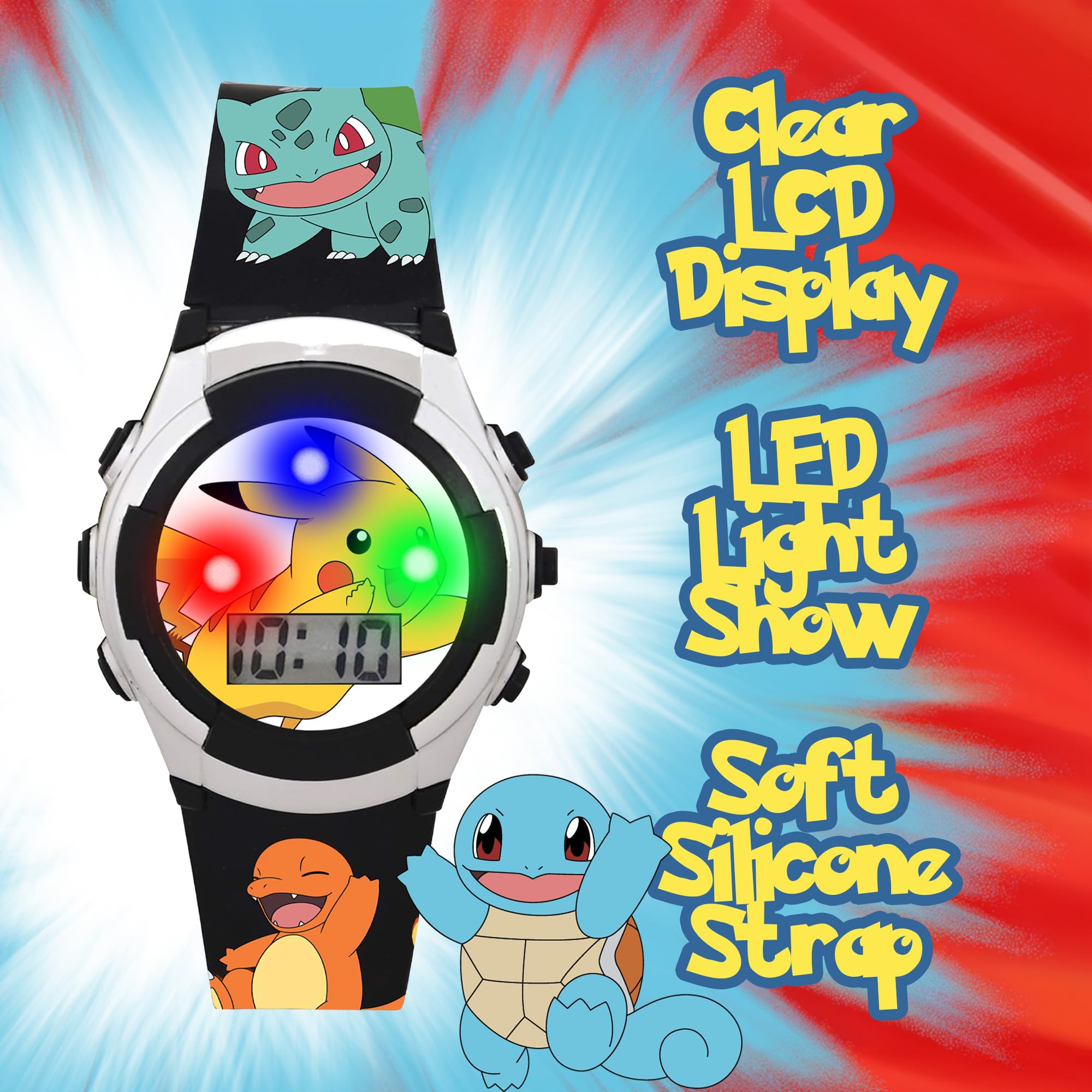 Accutime Kids Pokemon Digital LCD Quartz Watch for Boys, Girls, and Ad - View 3