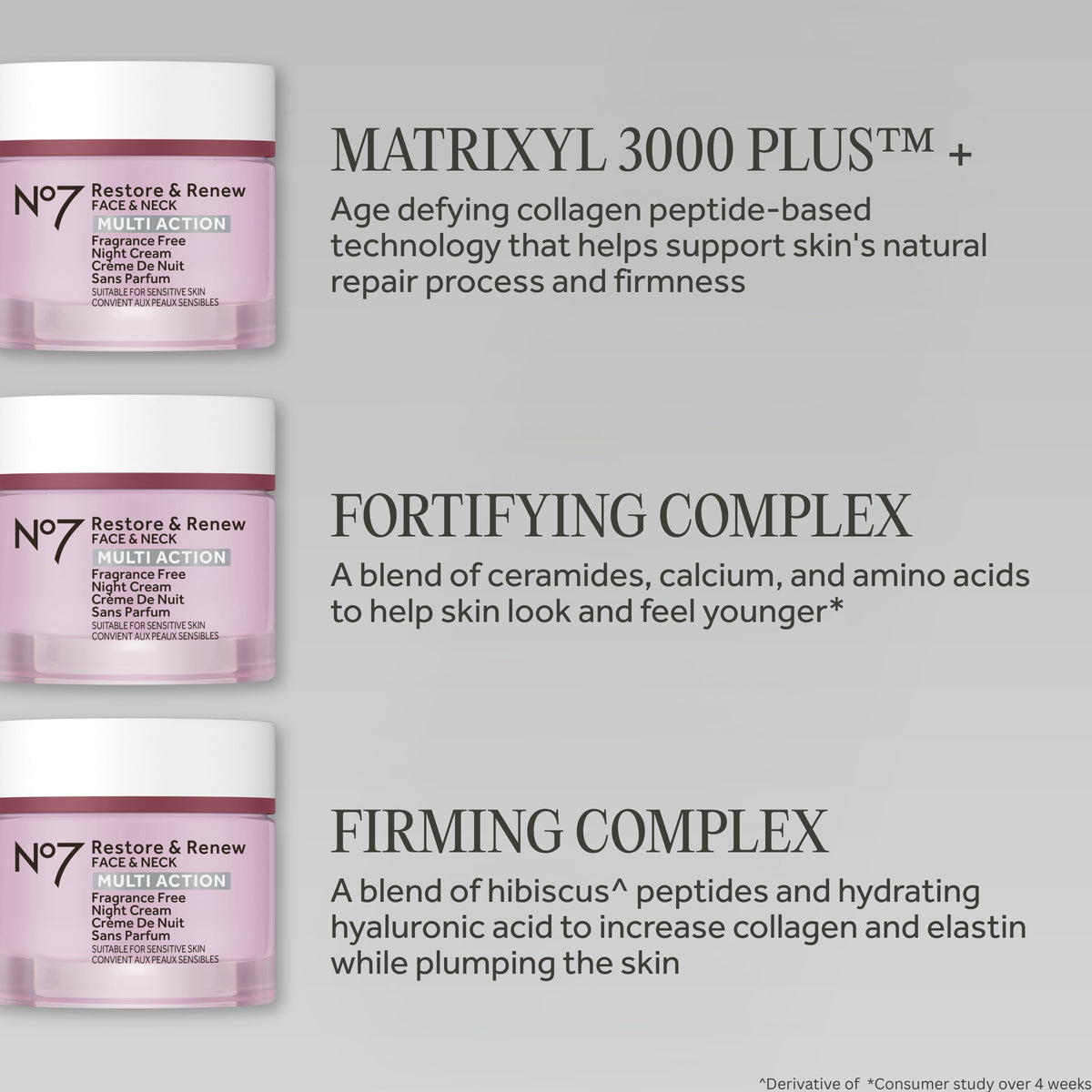 No7 Restore Renew Sculpting Face Neck Night Cream 50ml - No7 Official Imagery - 4