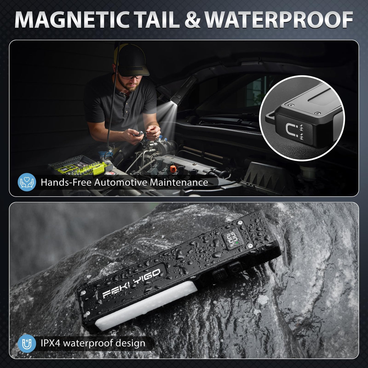 Feki Yigo Flat EDC Rechargeable Flashlight 1800 Lumens - Feki Yigo Official Imagery - 6