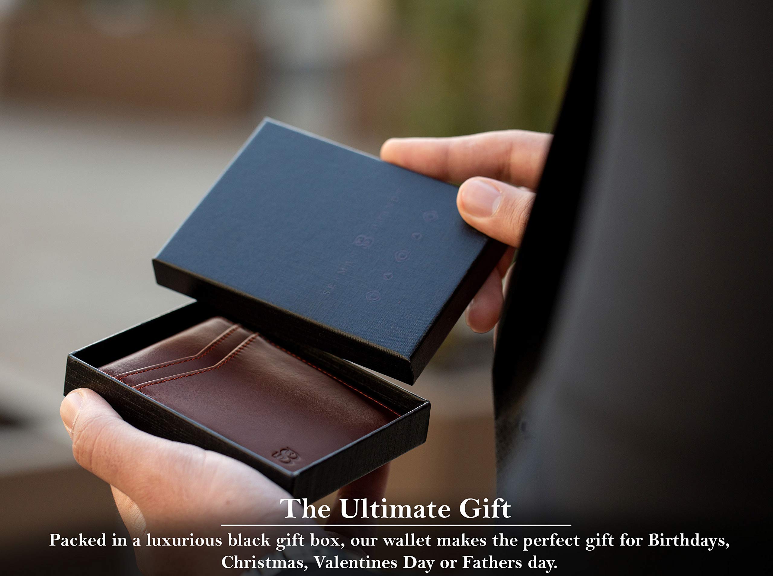 SERMAN BRANDS Slim RFID Money Clip Wallet for Men