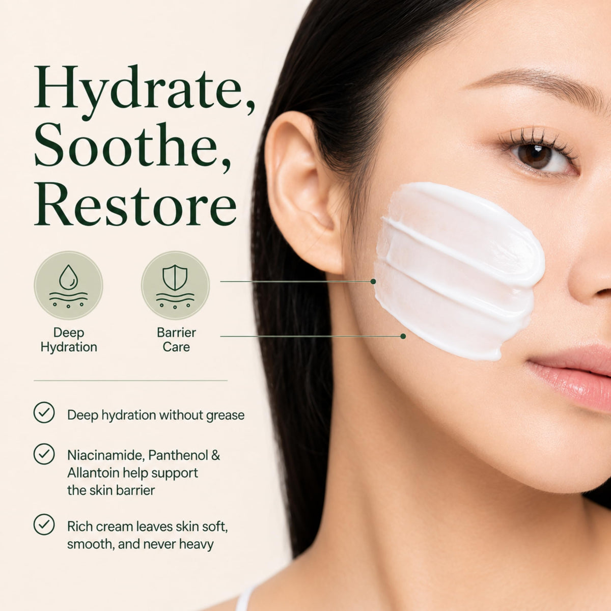 Hydrating Face Moisturizer for Dry Sensitive Skin K Beauty - coeternal Official Imagery - 4