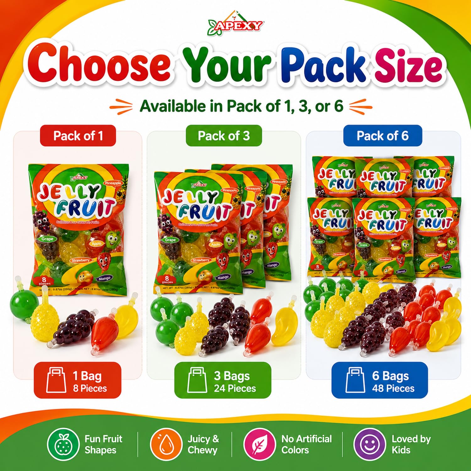Apexy Jelly Fruit, Tiktok Candy Trend Items, Tik Tok Hit or Miss Chall - View 8