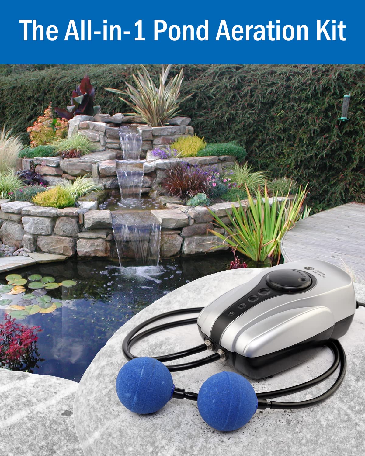 AquaMiracle All-in-One Koi Pond Aerator for Outdoor Ponds up to 1 - AquaMiracle Official Product View 2