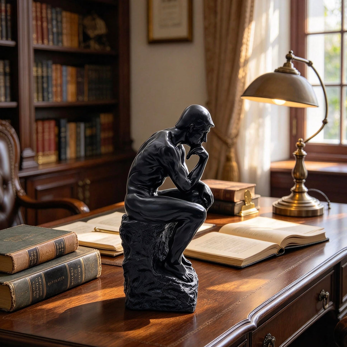 FUNSXBUG 10 Inch Resin The Thinker Statue Thinking Man - FUNSXBUG Official Imagery - 8