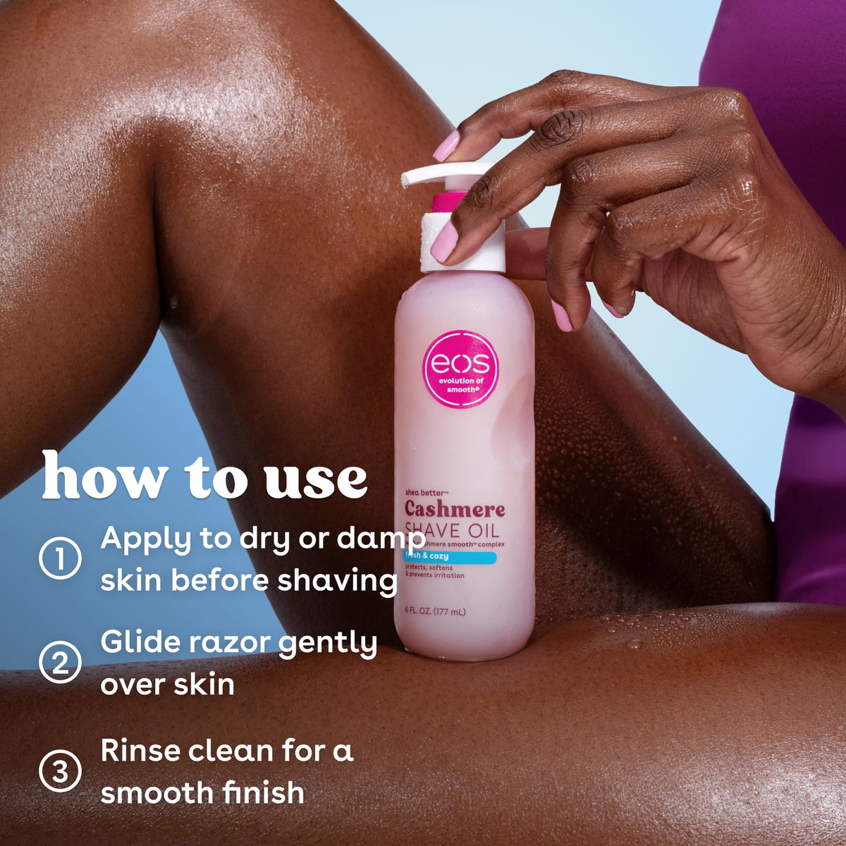 eos Cashmere Shave Oil Fresh Cozy Moisturizing Shea Butter 6 - eos Official Product Imagery - 6