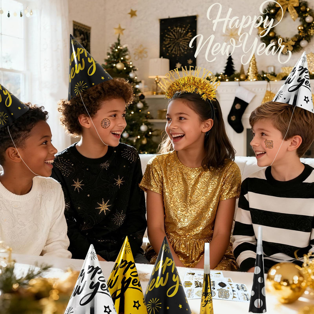 Atonofun 2026 New Years Eve Party Supplies for 24 Guests 60 - Atonofun Official Imagery - 6