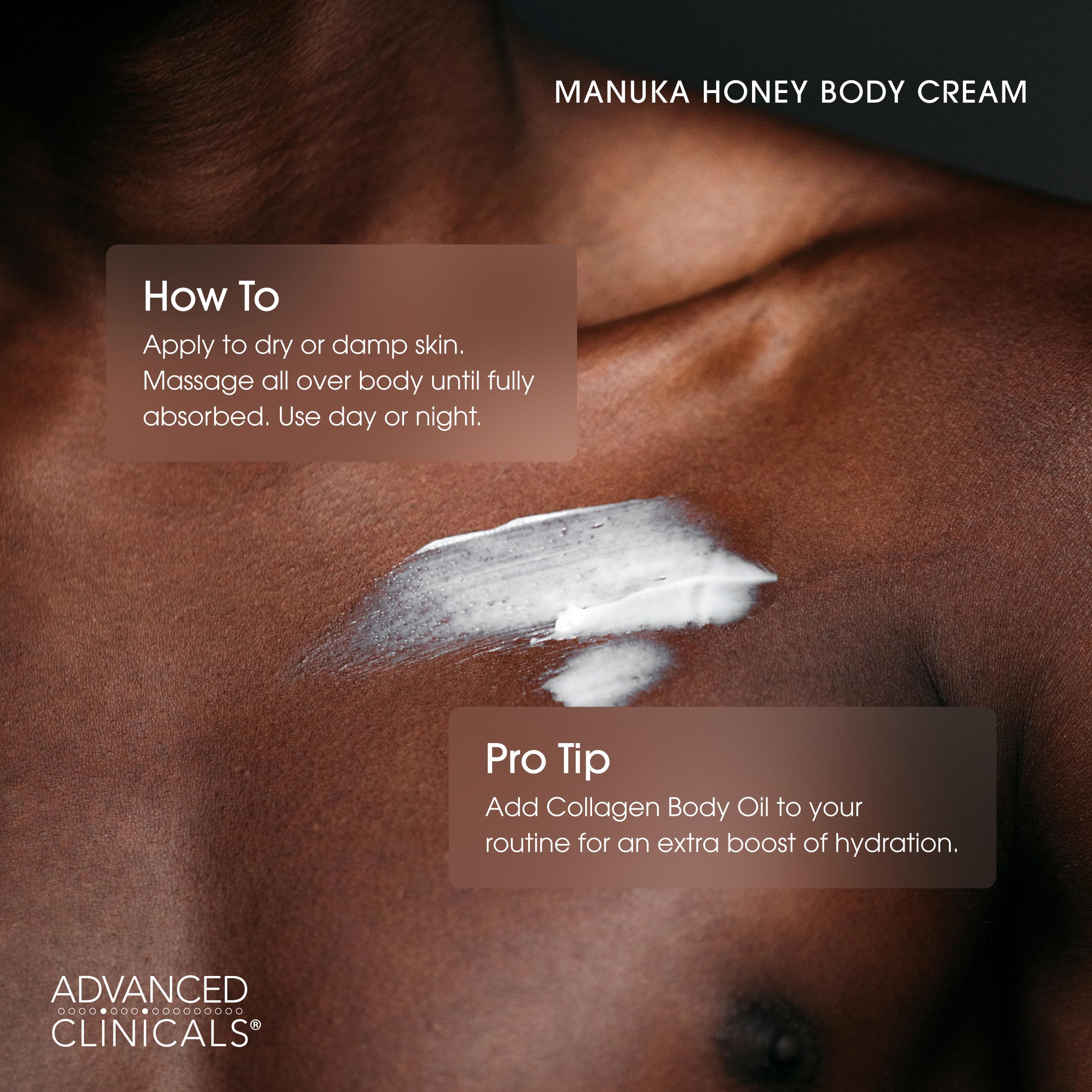 Advanced Clinicals Manuka Honey Body Cream For Women & Men | Body Butter Lotion For Extremely Dry Skin | Collagen Cream | Skincare Moisturizer Hydrating Balm Improves Look Of Aging Skin, 16 Ounce - Advanced Clinicals Official Product View 8